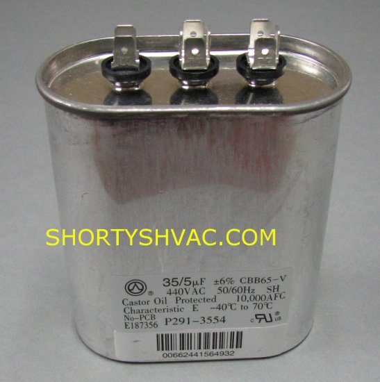 Carrier Dual Run Capacitor P291-3554